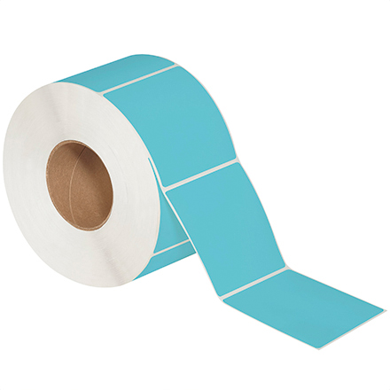 4 x 4" Blue Direct Thermal Labels